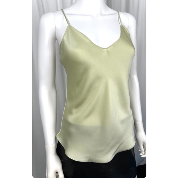 Polo Ralph Lauren Sheer Satin Camisole Lingerie Tank Top in Soft Pastel Green XS - Picture 6 of 10
